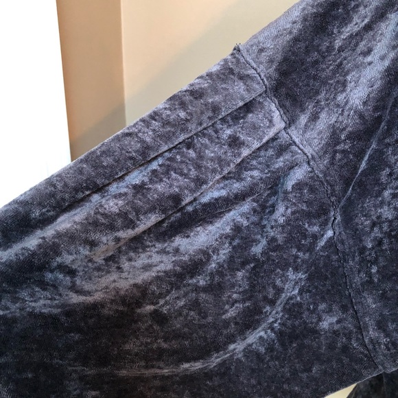 ⭐️ WE THE FREE By Free People Milan Gray Crushed Velvet Top MEDIUM - Picture 8 of 10